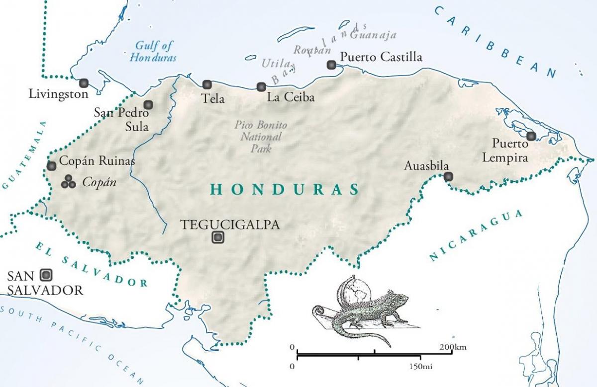 térkép la ceiba Honduras