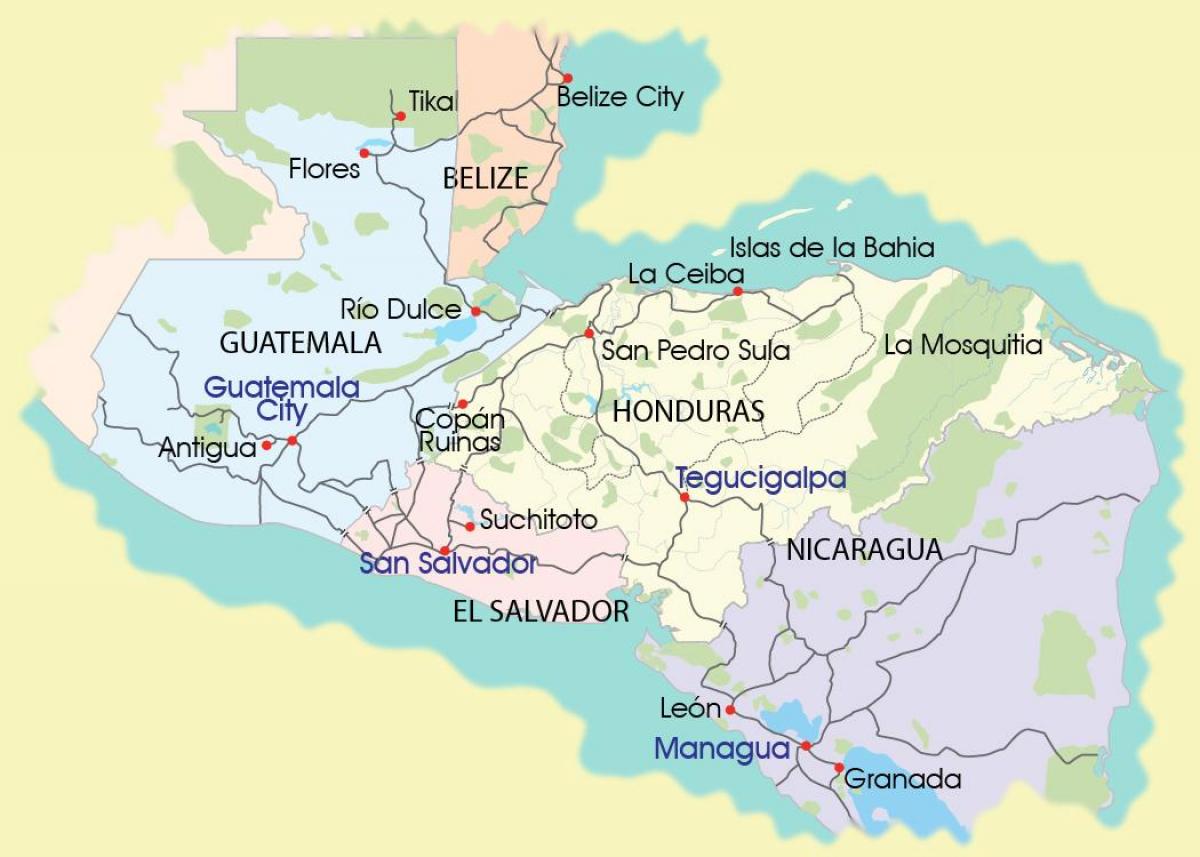 térkép mosquitia Honduras