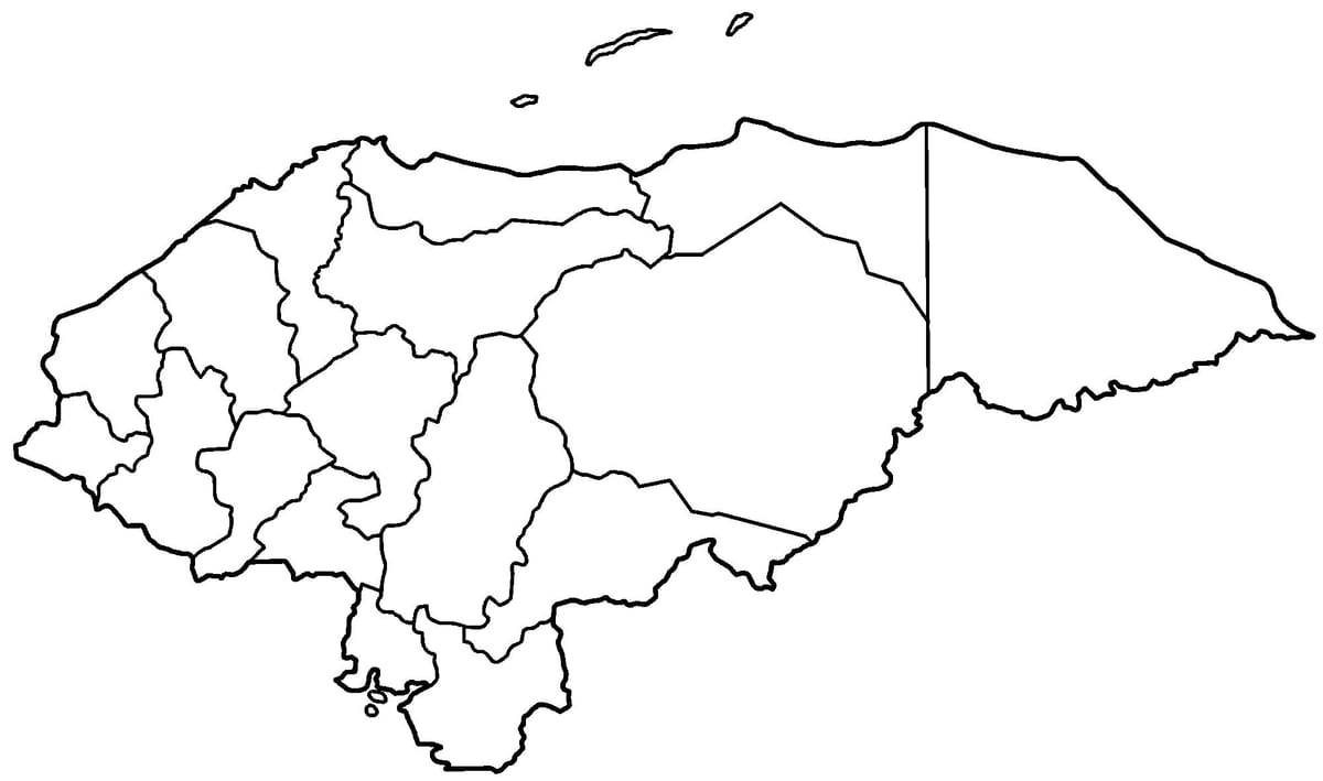 térkép üres térkép Honduras