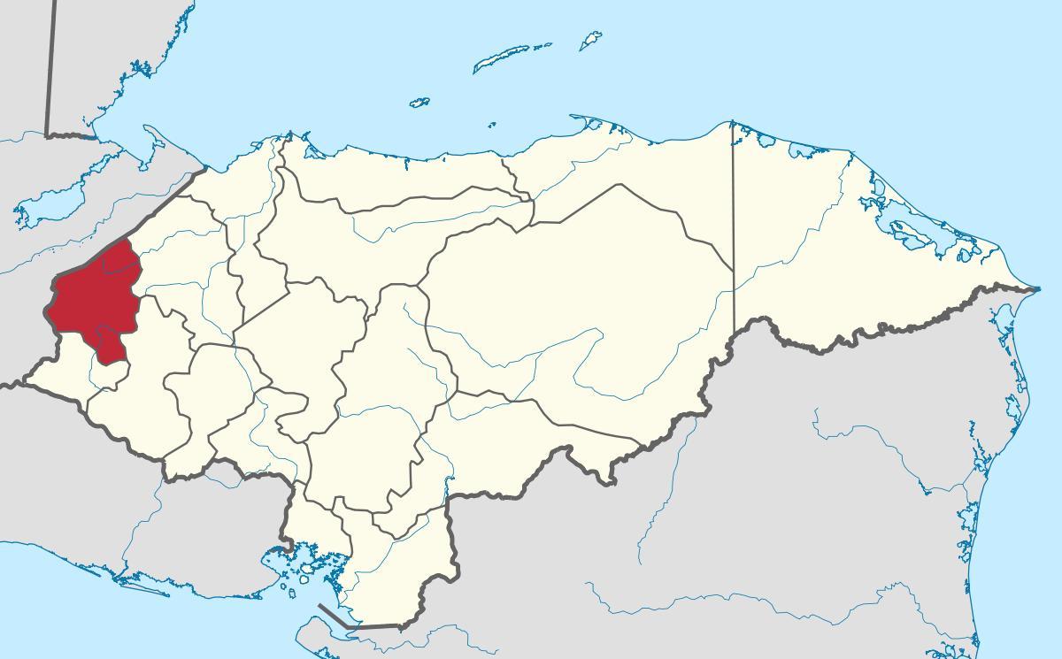 térkép copan Honduras