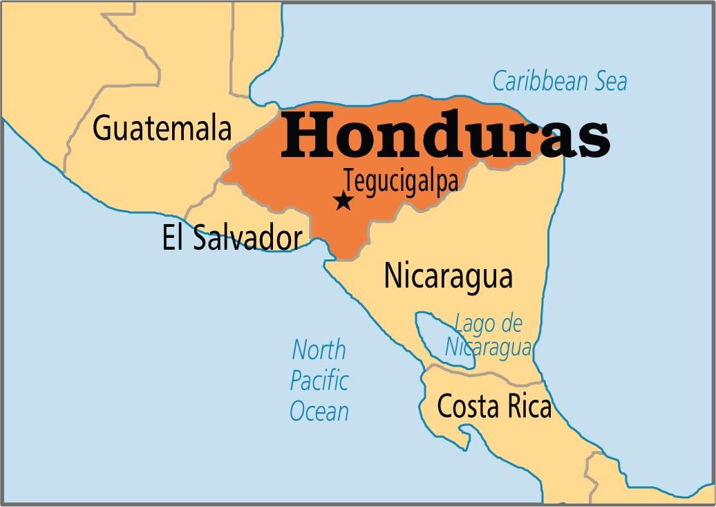 Honduras fővárosa térkép