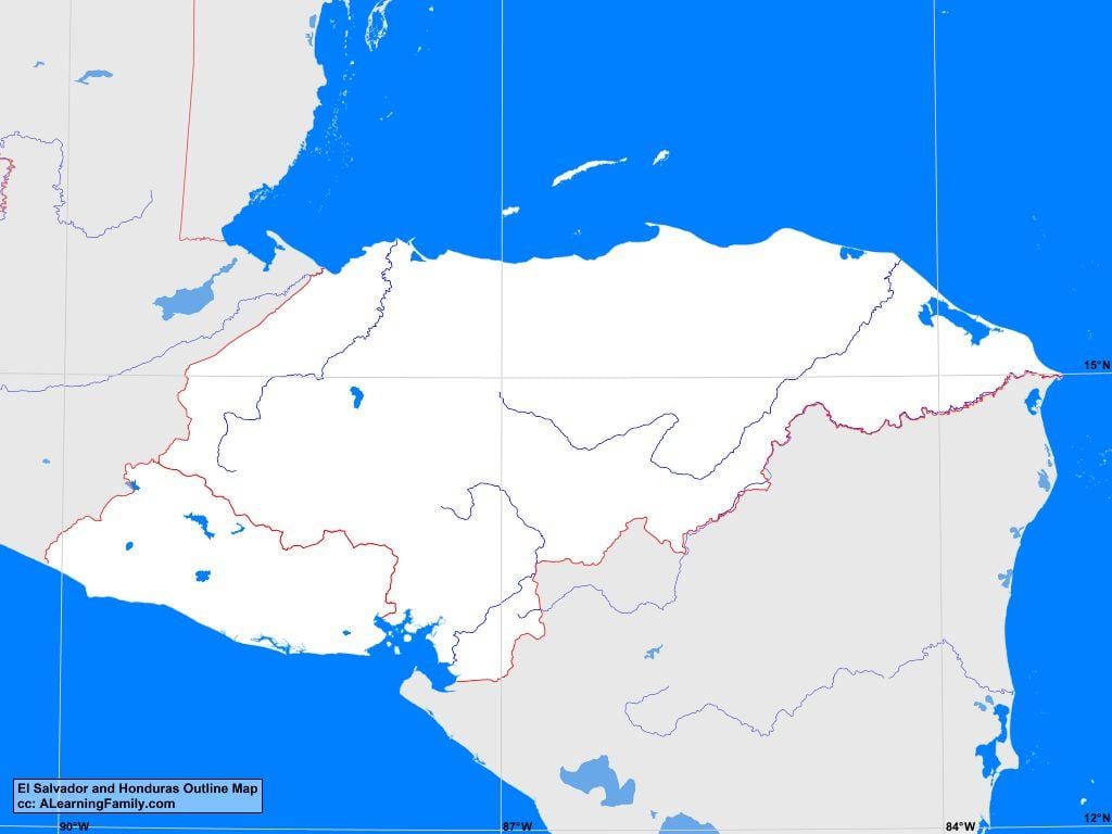 Honduras üres térkép