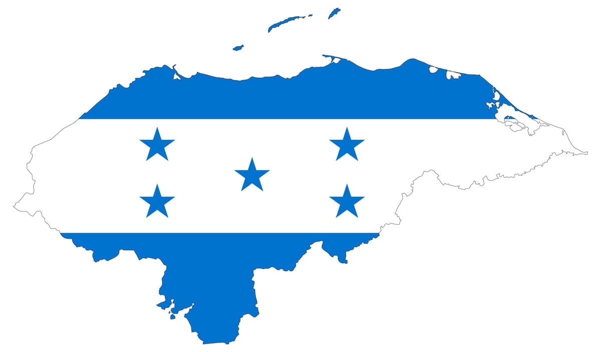 térkép Honduras zászló