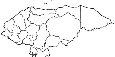 Térkép üres térkép Honduras