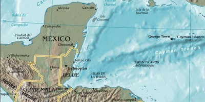 Térkép-öböl Honduras