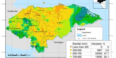 Térkép Honduras éghajlat