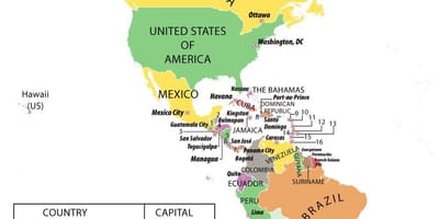Térkép dél-amerika, Honduras