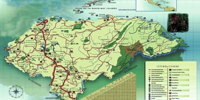 Térkép Honduras földrajz