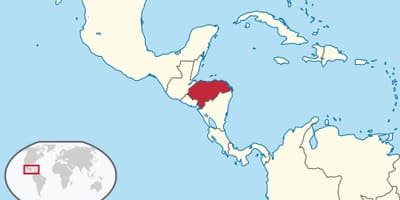 Térkép Honduras kontinens
