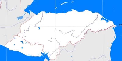 Honduras üres térkép