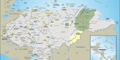 Térkép Honduras turista