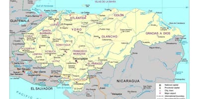 Honduras térkép városok