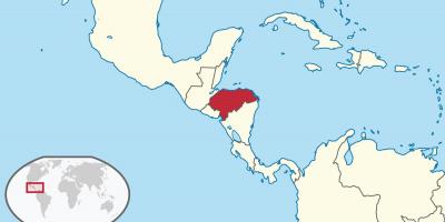Honduras elhelyezkedés a világ térkép
